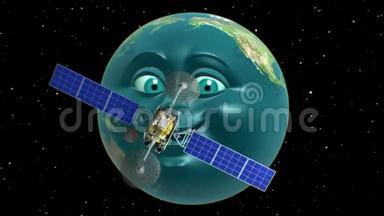 拟人地球背景虚构卫星